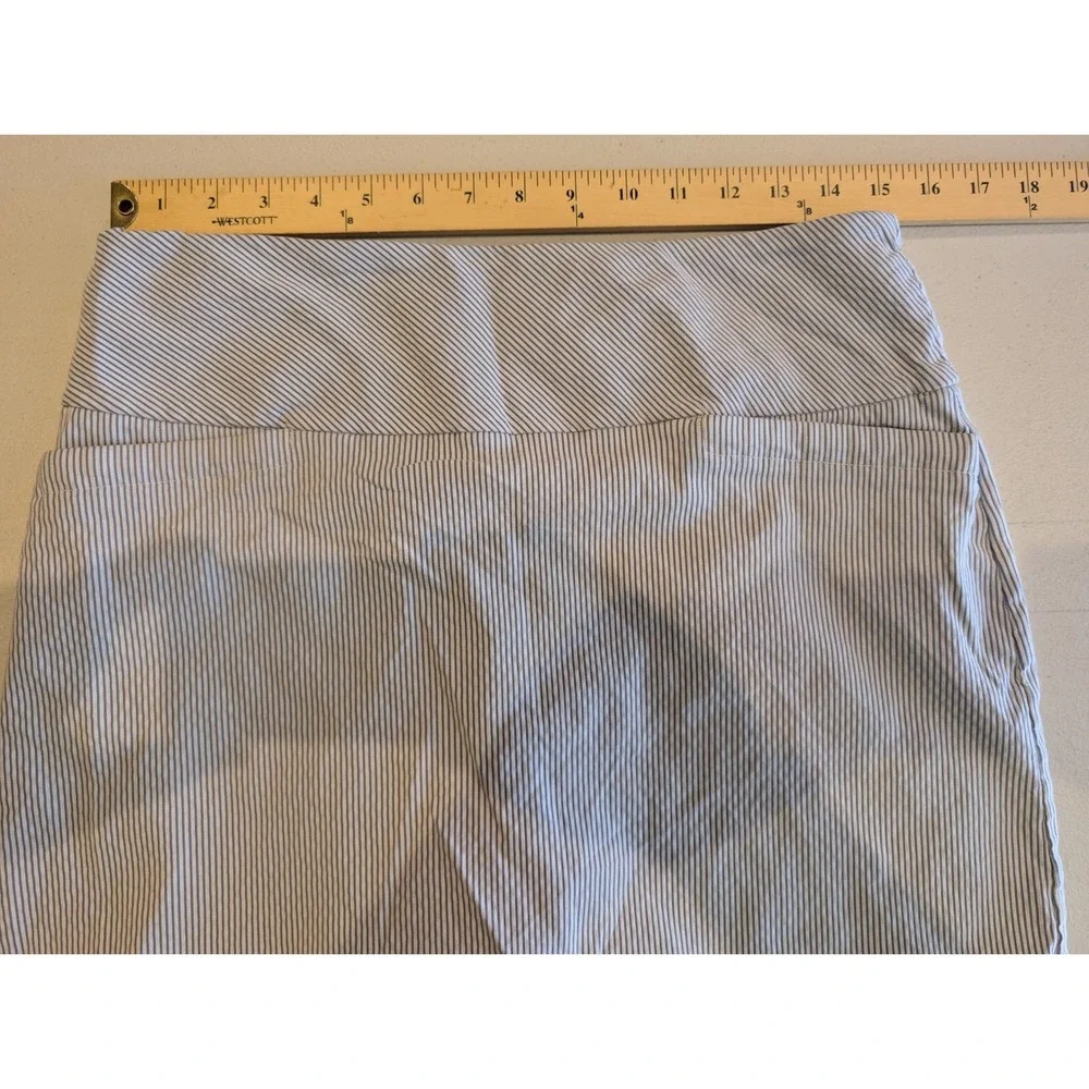 S C & Co Sportswear Women Blue White Pinstripe Athletic Golf Tennis Skort Medium